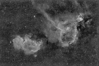 The Heart and Soul Nebulae in Hydrogen Alpha