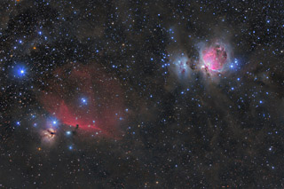 M42 and the Horsehead Nebula 200mm Widefield