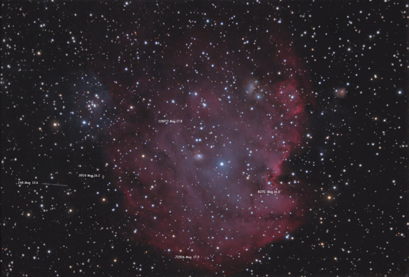 NGC 2174 AsteroidTracks Enhanced Image